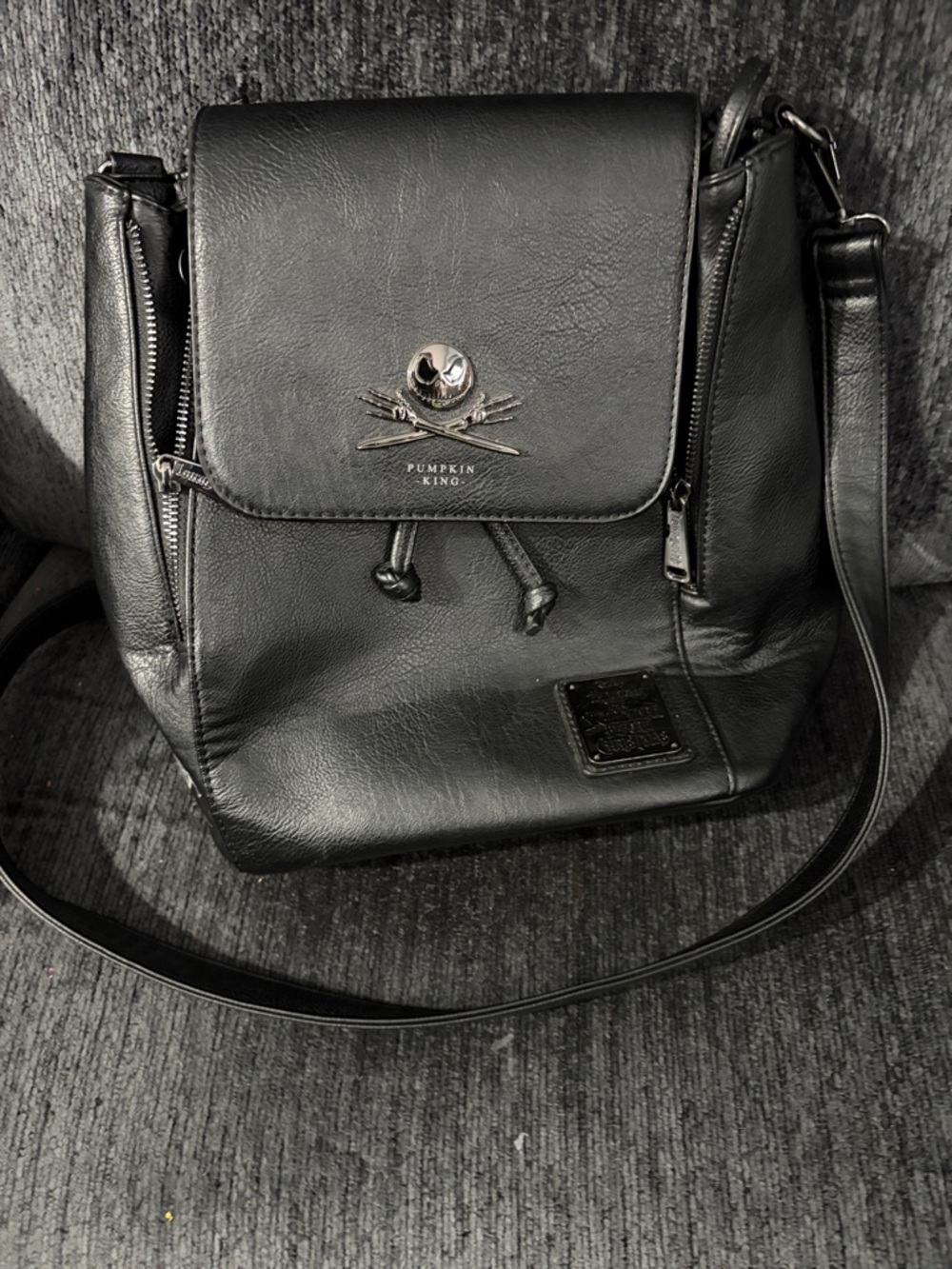 Disney Black Pumpkin King Crossbody Backpack